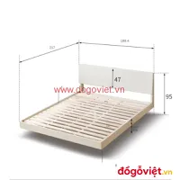 Giường Ngủ Gỗ Đẹp Hiện Đại Màu Trắng Tích Hợp Đèn Led Sang Trọng