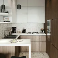 Mẫu Nhà Bếp Hiện Đại Gỗ Công Nghiệp Hình Chữ G Đẹp Tối Ưu