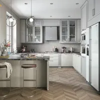 Mẫu Nhà Bếp Hiện Đại Gỗ Công Nghiệp Hình Chữ G Đẹp Tối Ưu