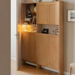 Tủ Giày Nhiều Ngăn Chất Liệu Gỗ Ghép Phủ Veneer Sồi Phong Cách Bắc Âu Tủ Giày Nhiều Ngăn Chất Liệu Gỗ Ghép Phủ Veneer Sồi Phong Cách Bắc Âu