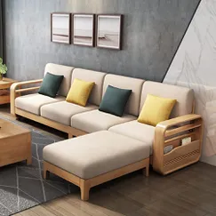 Bộ Bàn Ghế Sofa Gỗ Nguyên Khối Thiết Kế Bo Cạnh Tinh Tế Bộ Bàn Ghế Sofa Gỗ Nguyên Khối Thiết Kế Bo Cạnh Tinh Tế