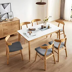 Bàn Ghế Ăn Giá Rẻ Bằng Gỗ Tự Nhiên Phong Cách Bắc Âu Bàn Ghế Ăn Giá Rẻ Bằng Gỗ Tự Nhiên Phong Cách Bắc Âu