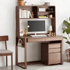 Bàn Làm Việc Kèm Giá Sách Tiện Lợi Thiết Kế Tinh Xảo Màu Óc Chó  Bàn Làm Việc Kèm Giá Sách Tiện Lợi Thiết Kế Tinh Xảo Màu Óc Chó