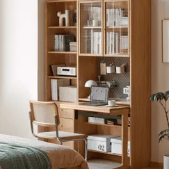 Bàn Làm Việc Liền Giá Sách Tiện Lợi Thiết Kế Hiện Đại Chất Lượng Cao  Bàn Làm Việc Liền Giá Sách Tiện Lợi Thiết Kế Hiện Đại Chất Lượng Cao