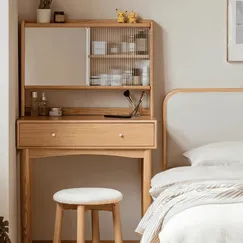 Bàn Phấn Gỗ Sồi Tự Nhiên Thiết Kế Hiện Đại Kiểu Dáng Sang Trọng Giá Rẻ