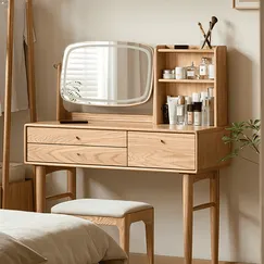 Bàn Phấn Gỗ Tự Nhiên Phong Cách Đơn Giản Chất Lượng Bền Bỉ Giá Tốt