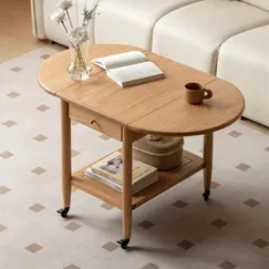 Bàn Sofa Thiết Kế Gấp Gọn Thông Minh Chất Liệu Từ Gỗ Sồi Nga Tự Nhiên