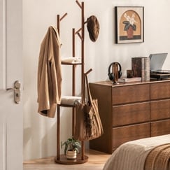 Cây Treo Quần Áo Trang Trí Phòng Gỗ Sồi Hiện Đại Đa Năng