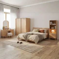 Combo Tủ Quần Áo Và Giường Kết  Hợp Bàn Trang Điểm Đẹp Chất Lượng 