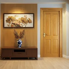 Cửa Gỗ 1 Cánh Đẹp Sang Trọng Chất Liệu Gỗ Sồi Cao Cấp Giá Tốt 