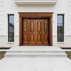 Cửa Gỗ 4 Cánh Tân Cổ Điển Đẹp Tinh Tế Chất Lượng Vượt Trội 
