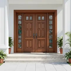 Cửa Gỗ Kính 4 Cánh Hiện Đại Thiết Kế Đẹp Mắt Giá Hợp Lý 