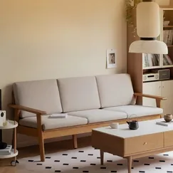 Ghế Băng Dài Sofa Chất Liệu Gỗ Sồi Tự Nhiên Thiết Kế Đơn Giản Hiện Đại