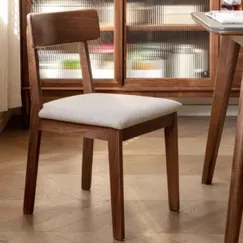 Ghế Ngồi Ăn Cơm Gỗ Sồi Mặt Nệm Màu Óc Chó Hiện Đại Ghế Ngồi Ăn Cơm Gỗ Sồi Mặt Nệm Màu Óc Chó Hiện Đại