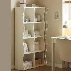 Giá Sách Gỗ Thiết Kế Hiện Đại Phong Cách Làn Sóng Tinh Tế Giá Sách Gỗ Thiết Kế Hiện Đại Phong Cách Làn Sóng Tinh Tế