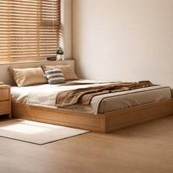 Giường Ngủ Thông Minh Phản Giường Nâng Hạ Gỗ Sồi Hiện Đại