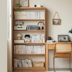 Kệ Để Sách Bằng Gỗ Tự Nhiên Có Thể Kết Hợp Với Bàn Làm Việc Đẹp