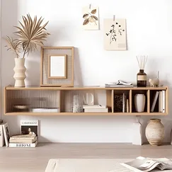 Kệ Để Tivi Treo Tường Gỗ Sồi Cánh Kính Sọc Thiết Kế Hiện Đại Cao Cấp Kệ Để Tivi Treo Tường Gỗ Sồi Cánh Kính Sọc Thiết Kế Hiện Đại Cao Cấp