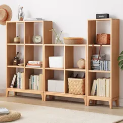 Kệ Sách Đơn Giản Gỗ Tự Nhiên Kiểu Chân Cao Hiện Đại Giá Tốt