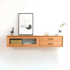 Kệ Tivi Treo Tường Gỗ Sồi Cánh Kính Sọc Hiện Đại Sang Trọng Kệ Tivi Treo Tường Gỗ Sồi Cánh Kính Sọc Hiện Đại Sang Trọng