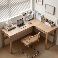 Mẫu Bàn Làm Việc Trong Phòng Ngủ Kiểu Dáng Chữ Kết Hợp Giá Sách Đa Năng  Mẫu Bàn Làm Việc Trong Phòng Ngủ Kiểu Dáng Chữ Kết Hợp Giá Sách Đa Năng