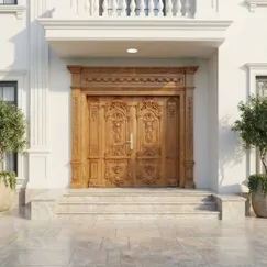 Mẫu Cửa Chính 4 Cánh Bằng Gỗ Đẹp Sang Trọng Chất Lượng Vượt Trội 