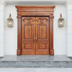 Mẫu Cửa Gỗ 2 Cánh Đẹp Đẳng Cấp Vân Gỗ Rõ Nét Chất Lượng 