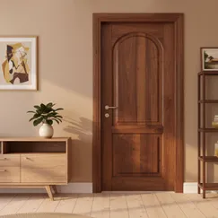 Mẫu Cửa Gỗ Đẹp 1 Cánh Chất Liệu Gỗ Óc Chó Bền Bỉ Giá Ưu Đãi 