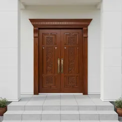 Mẫu Cửa Gỗ Đẹp Màu Nâu Cánh Gián Tinh Tế Chất Lượng Bền Bỉ