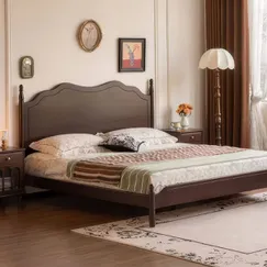 Mẫu Giường Ngủ Gỗ Sồi Tự Nhiên Đẹp Cao Cấp Kiểu Dáng Sang Trọng 