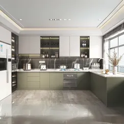 Mẫu Nhà Bếp Đẹp Gỗ Công Nghiệp Hình Chữ U Hiện Đại Tinh Tế Mẫu Nhà Bếp Đẹp Gỗ Công Nghiệp Hình Chữ U Hiện Đại Tinh Tế