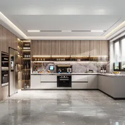 Mẫu Thiết Kế Tủ Bếp Hình Chữ U Cạnh Cửa Sổ Gỗ MDF Vân Gỗ Mẫu Thiết Kế Tủ Bếp Hình Chữ U Cạnh Cửa Sổ Gỗ MDF Vân Gỗ