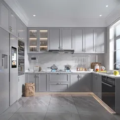 Mẫu Thiết Kế Tủ Bếp Hình Chữ U Sơn 2K Cánh Chạy Chỉ Sang Trọng Mẫu Thiết Kế Tủ Bếp Hình Chữ U Sơn 2K Cánh Chạy Chỉ Sang Trọng