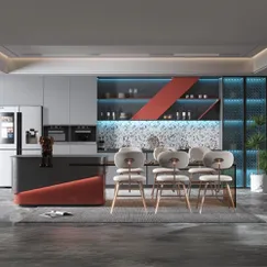 Mẫu Tủ Bếp Chữ I Dài 4m Gỗ MDF Phối Cánh Kính Có Led Hiện Đại Mẫu Tủ Bếp Chữ I Dài 4m Gỗ MDF Phối Cánh Kính Có Led Hiện Đại