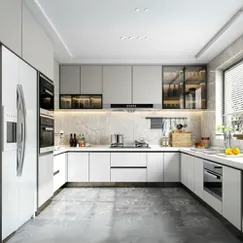 Mẫu Tủ Bếp Đẹp Bằng Gỗ Hình Chữ U Hiện Đại Tiện Nghi  Mẫu Tủ Bếp Đẹp Bằng Gỗ Hình Chữ U Hiện Đại Tiện Nghi