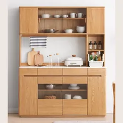 Mẫu Tủ Chén Bằng Gỗ Sồi Tự Nhiên 2 Tầng Sang Trọng Tinh Tế Mẫu Tủ Chén Bằng Gỗ Sồi Tự Nhiên 2 Tầng Sang Trọng Tinh Tế