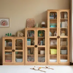 Mẫu Tủ Sách Gỗ Sồi Cánh Kính Phòng Trẻ Em Hiện Đại Tinh Tế Mẫu Tủ Sách Gỗ Sồi Cánh Kính Phòng Trẻ Em Hiện Đại Tinh Tế