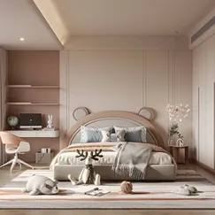 Phòng Ngủ Cho Bé Gái Gỗ Công Nghiệp Thiết Kế Theo Yêu Cầu