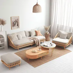 Sofa Chữ U Phòng Khách Kiểu Dáng Hiện Đại Thiết Kế Tinh Tế