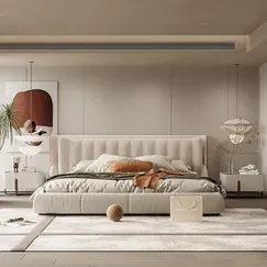 Thiết Kế Phòng Ngủ Đẹp Hiện Đại Tối Giản Bằng Gỗ Công Nghiệp