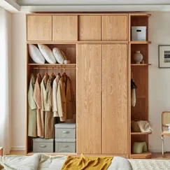 Tủ Áo Gỗ Sồi Nga Thiết Kế Cửa Trượt Hiện Đại Sang Trọng Giá Tốt