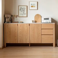 Tủ Bếp Đựng Chén Bát Gỗ Sồi Thiết Kế Tối Giản Hiện Đại Tủ Bếp Đựng Chén Bát Gỗ Sồi Thiết Kế Tối Giản Hiện Đại