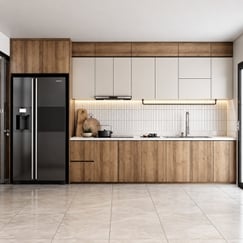 Tủ Bếp Nhựa Picomat Hình Chữ I Sát Trần Sang Trọng Tối Ưu