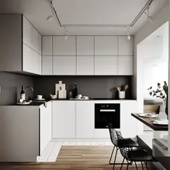 Tủ Bếp Trắng Gỗ MDF Phủ Melamine Tối Giản Sáng Đẹp Tủ Bếp Trắng Gỗ MDF Phủ Melamine Tối Giản Sáng Đẹp