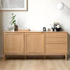 Tủ Chén Bằng Gỗ Sồi Tự Nhiên Kiểu Chân Cao Bền Bỉ Hiện Đại Tủ Chén Bằng Gỗ Sồi Tự Nhiên Kiểu Chân Cao Bền Bỉ Hiện Đại