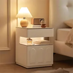 Tủ Đầu Giường Màu Trắng Gỗ Công Nghiệp Thiết Kế Hiện Đại Nhỏ Gọn Tủ Đầu Giường Màu Trắng Gỗ Công Nghiệp Thiết Kế Hiện Đại Nhỏ Gọn