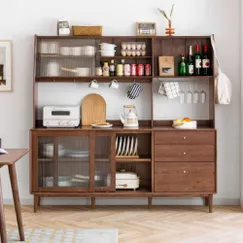 Tủ Đựng Chén Bằng Gỗ Đẹp Cửa Kính Sọc Kiểu Lùa Chất Lượng Bền Bỉ Tủ Đựng Chén Bằng Gỗ Đẹp Cửa Kính Sọc Kiểu Lùa Chất Lượng Bền Bỉ