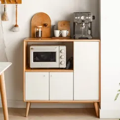 Tủ Đựng Lò Vi Sóng Bằng Gỗ Sồi Màu Tự Nhiên Phối Trắng Nhỏ Gọn Đẹp Tủ Đựng Lò Vi Sóng Bằng Gỗ Sồi Màu Tự Nhiên Phối Trắng Nhỏ Gọn Đẹp