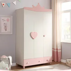 Tủ Gỗ Cho Bé Gái Thiết Kế Tối Ưu Kết Hợp Hộc Lưu Trữ Tiện Lợi