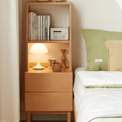 Tủ Gỗ Đầu Giường Đẹp Tích Hợp Giá Sách Đa Năng Chất Lượng Cao  Tủ Gỗ Đầu Giường Đẹp Tích Hợp Giá Sách Đa Năng Chất Lượng Cao